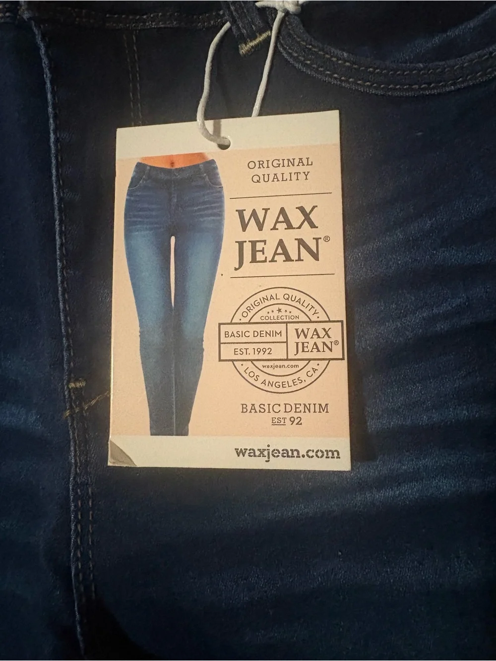 Wax Jean High Waist Skinny Jeans - Dark Blue